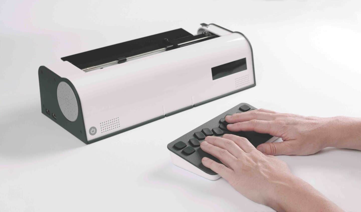 Braille embossing thanks to technology provided by Xometry